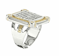 Burial Ring, Square English Gold Beaded
