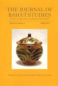 Journal of Baha'i Studies Vol 27.4