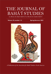 Journal of Baha'i Studies, Volume 33, No. 1-2