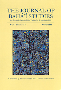Journal of Baha'i Studies Vol 28, no. 4