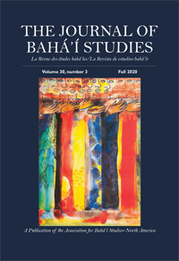 Journal of Baha&#39;i Studies, Volume 30, number 3