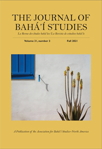 Journal of Baha&#39;i Studies, Volume 31, number 3