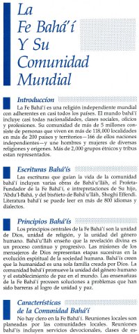 Fe Baha&#39;i Comunidad Mundial (10 pk) (Spanish)