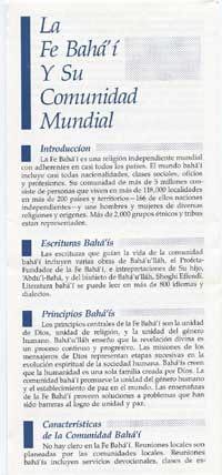 La Fe Baha&#39;i Y Su Comunidad Mundial (Spanish, 50 pk)