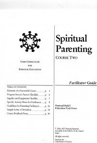Spiritual Parenting, Course 2: Facilitators Guide
